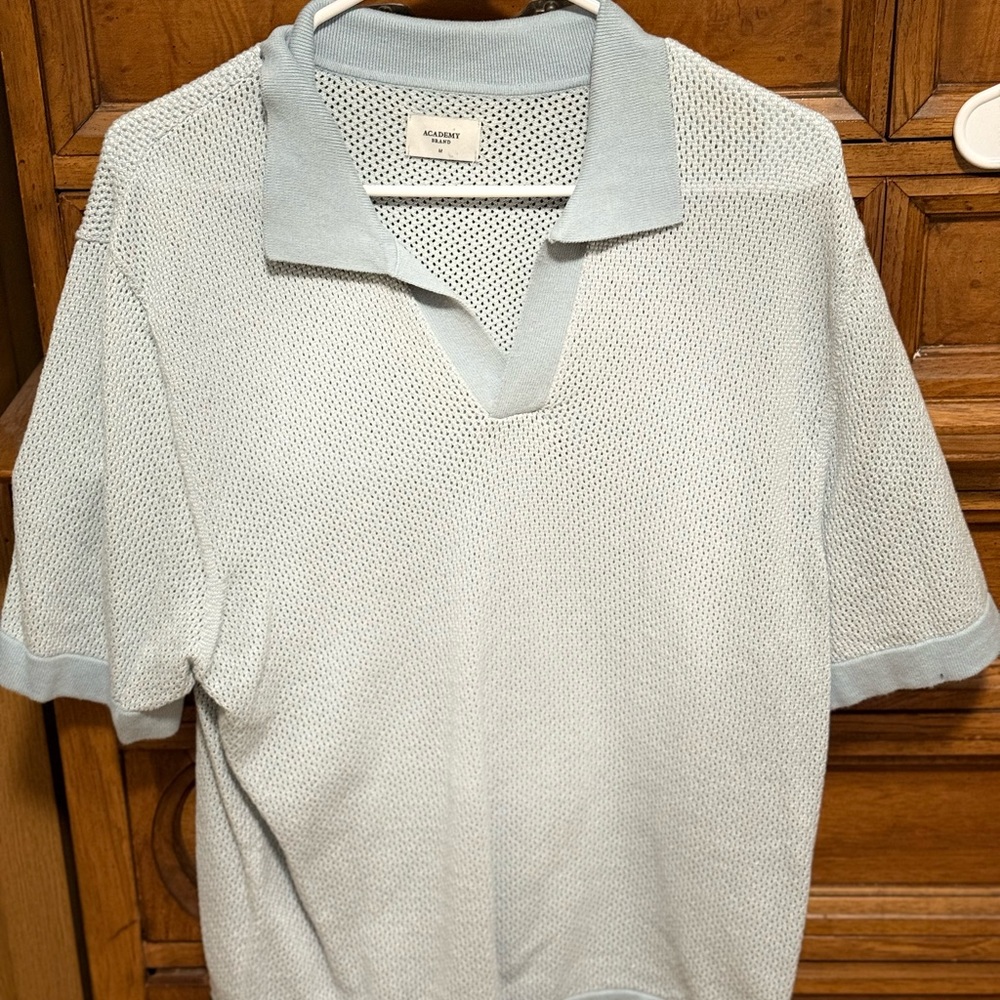 Alfani Light Gray Polo Shirt